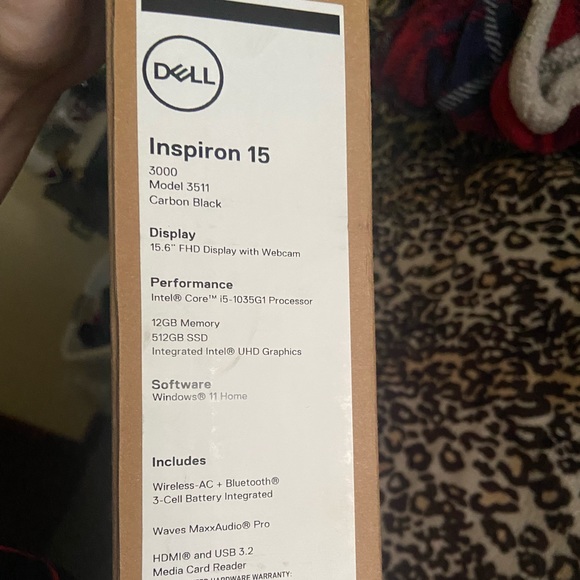Brand New Dell Laptop Inspiron 15 3000 Model 3511  , charger included